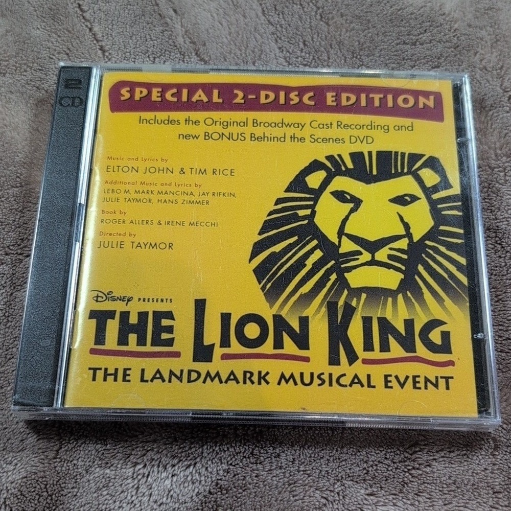 Disney The Lion King Broadway Cast Recording CD DVD Special Edition 2 Disc